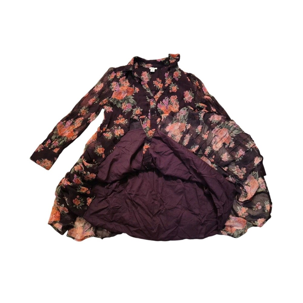 Sundance PS Altenburg Dress 100% Cupro Ruffled Fairy Grunge Floral Cottage Core - Picture 6 of 9
